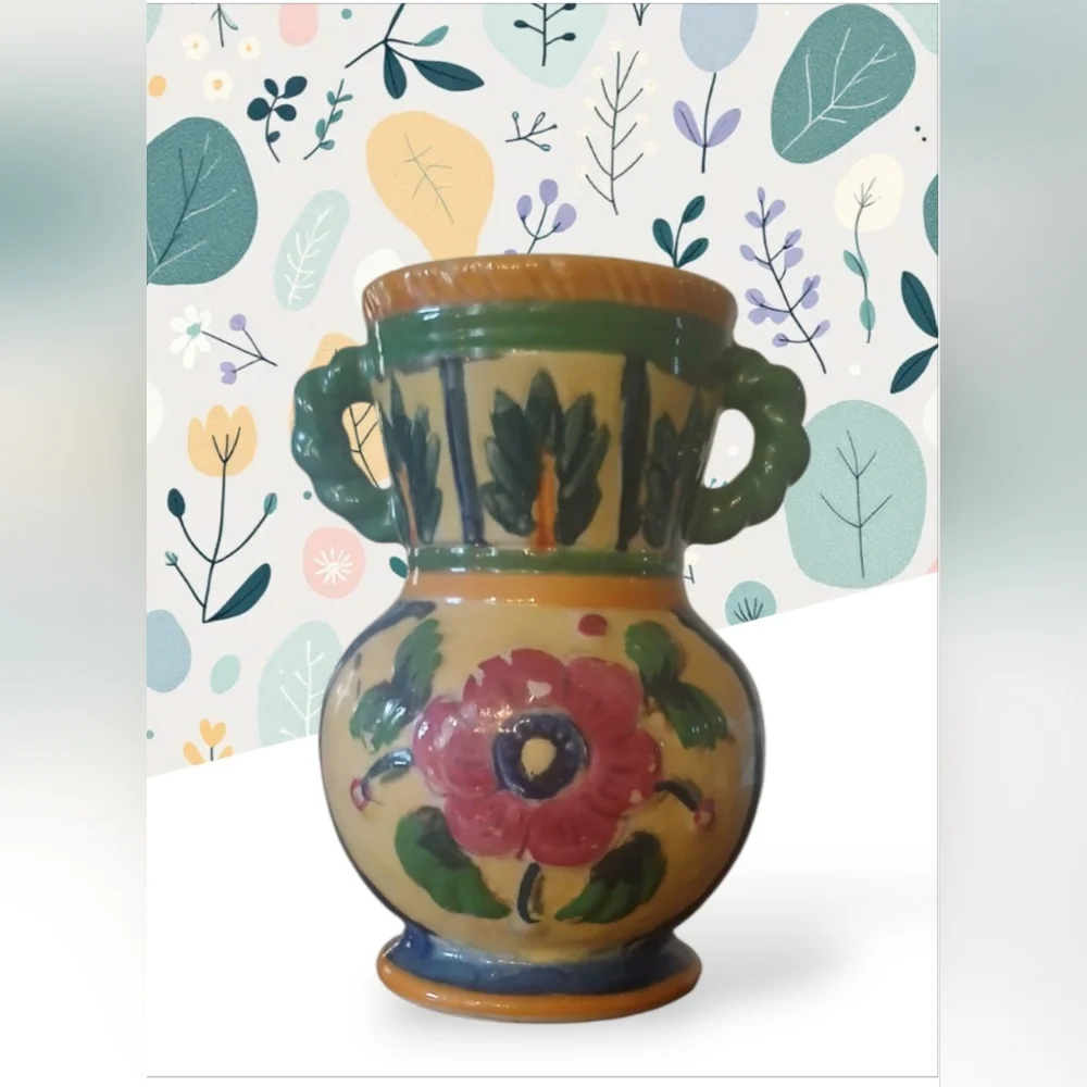 Double Handle Floral Vase